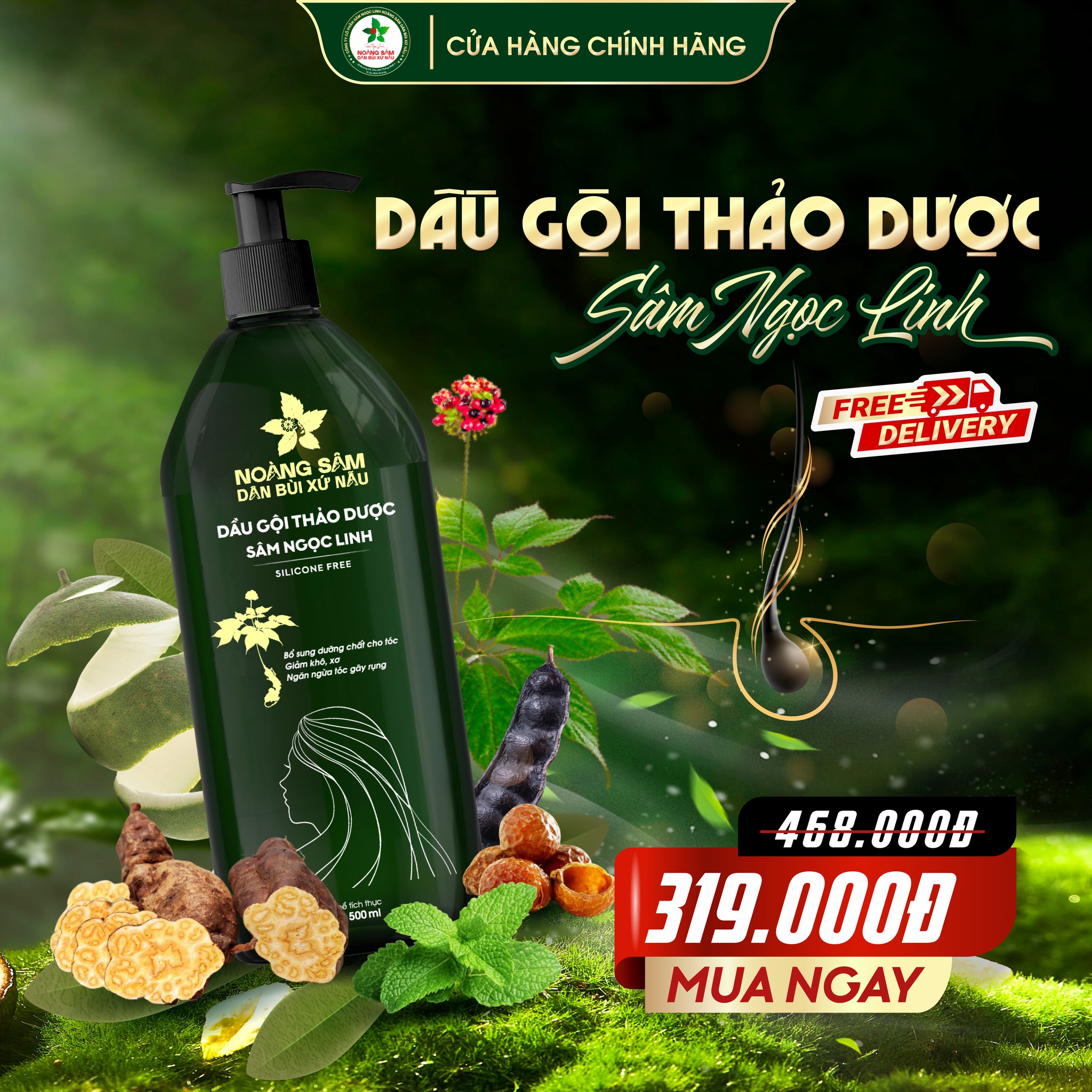 Dầu gội thảo dược Sâm Ngọc Linh