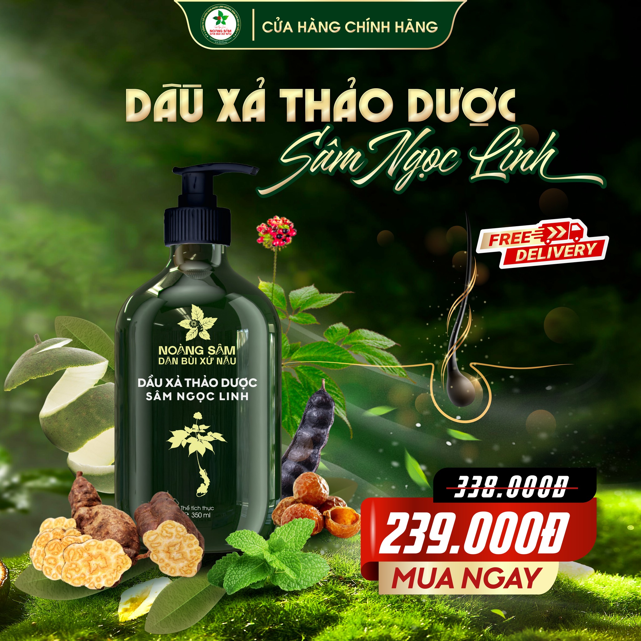 Dầu xả thảo dược Sâm Ngọc linh