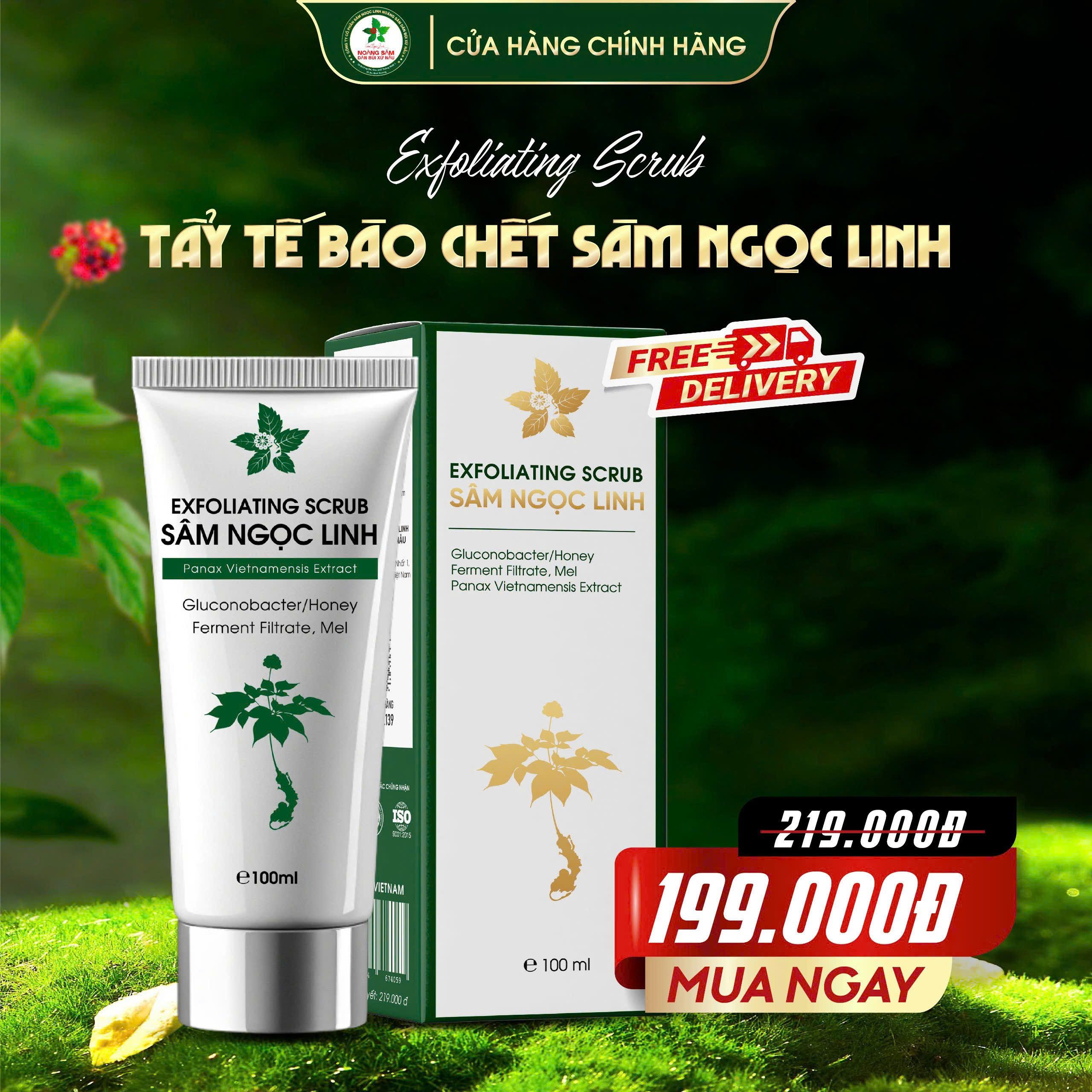 Tẩy tế bào chết Sâm Ngọc Linh