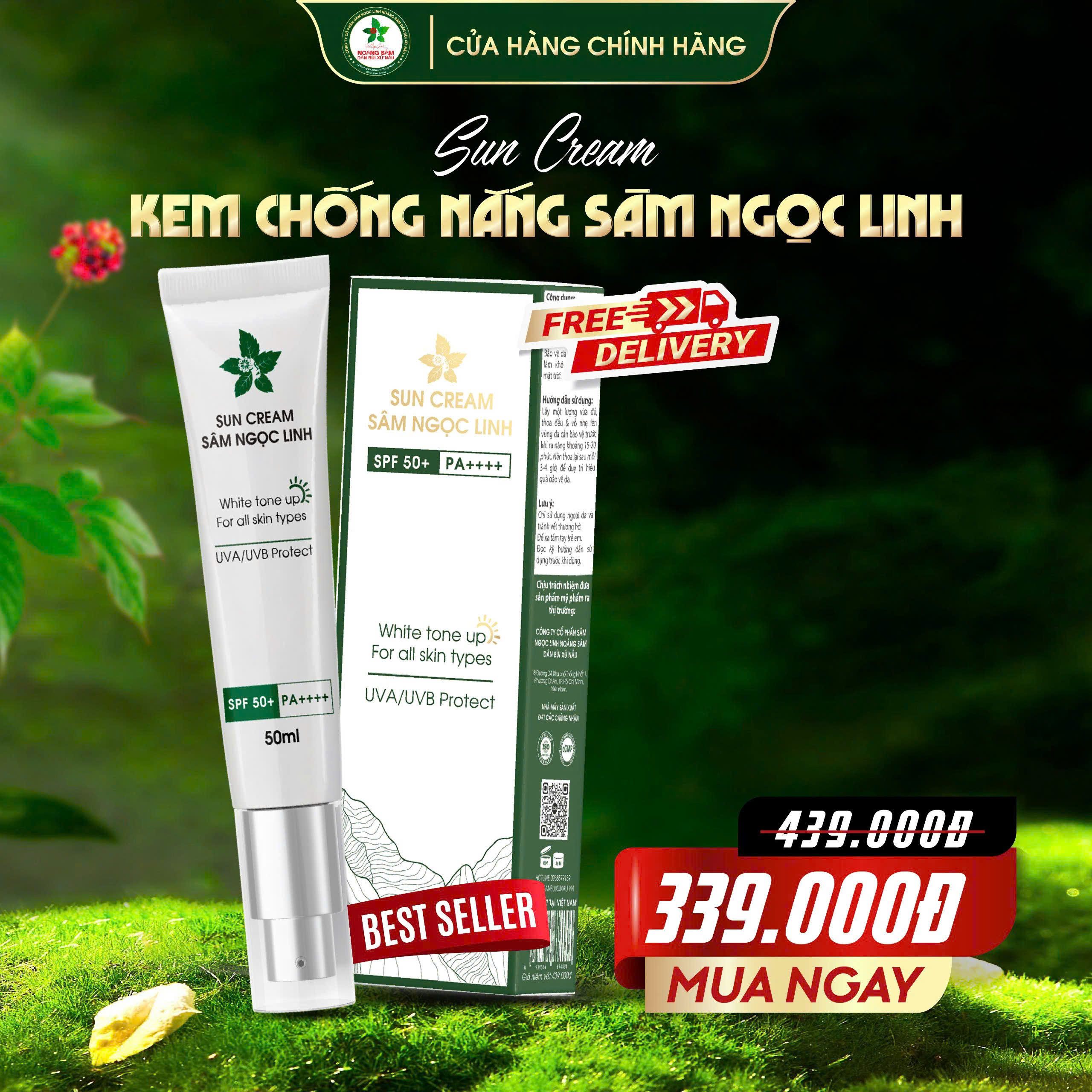 Kem chống nắng Sâm Ngọc Linh